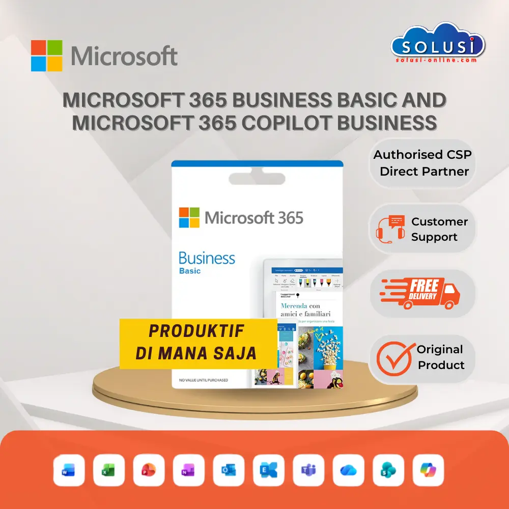 Solusi Online - Microsoft 365 Business Basic and Microsoft 365 Copilot Business