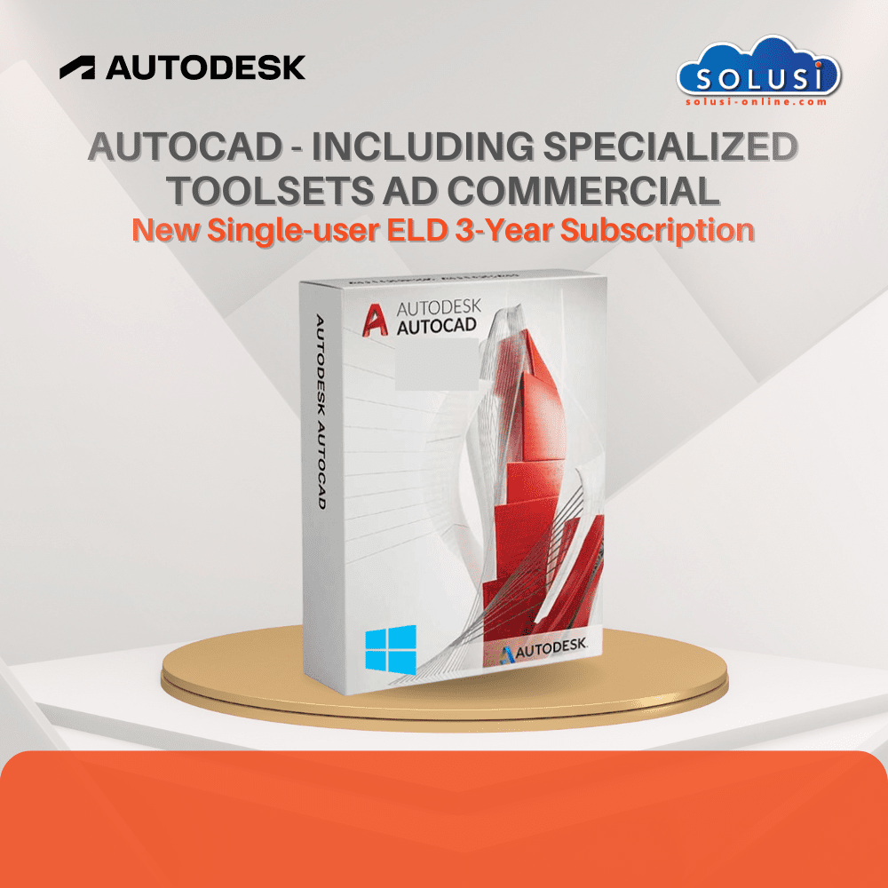 AutoCAD - including specialized toolsets AD Commercial New Single-user ELD 3-Year Subscription